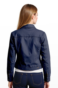 Cropped Stretch Denim Jacket