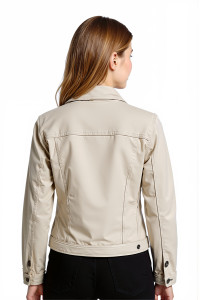 Cropped Stretch Denim Jacket