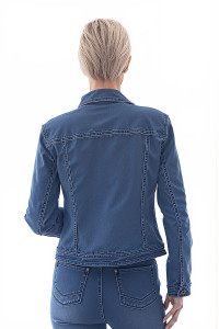 Cropped Stretch Denim Jacket