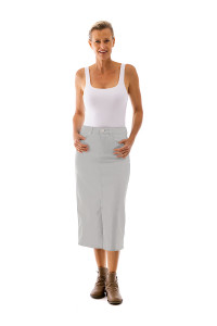 Midi Stretch Denim Skirt