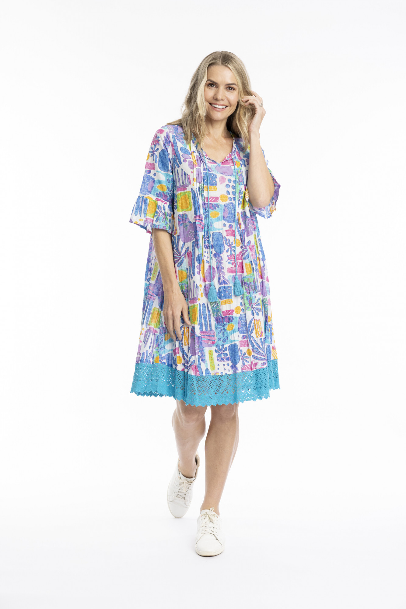Hannah Tunic Boho Short Sleeve