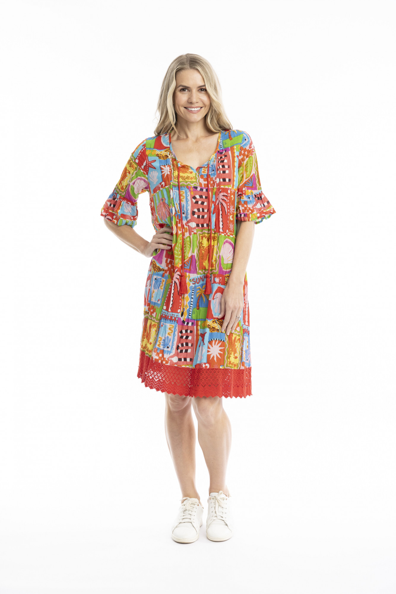 Hannah Tunic Boho Short Sleeve