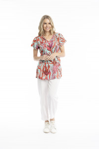 Kayla Cotton Blouse Short Sleeve