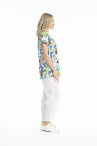 Kayla Cotton Blouse Short Sleeve