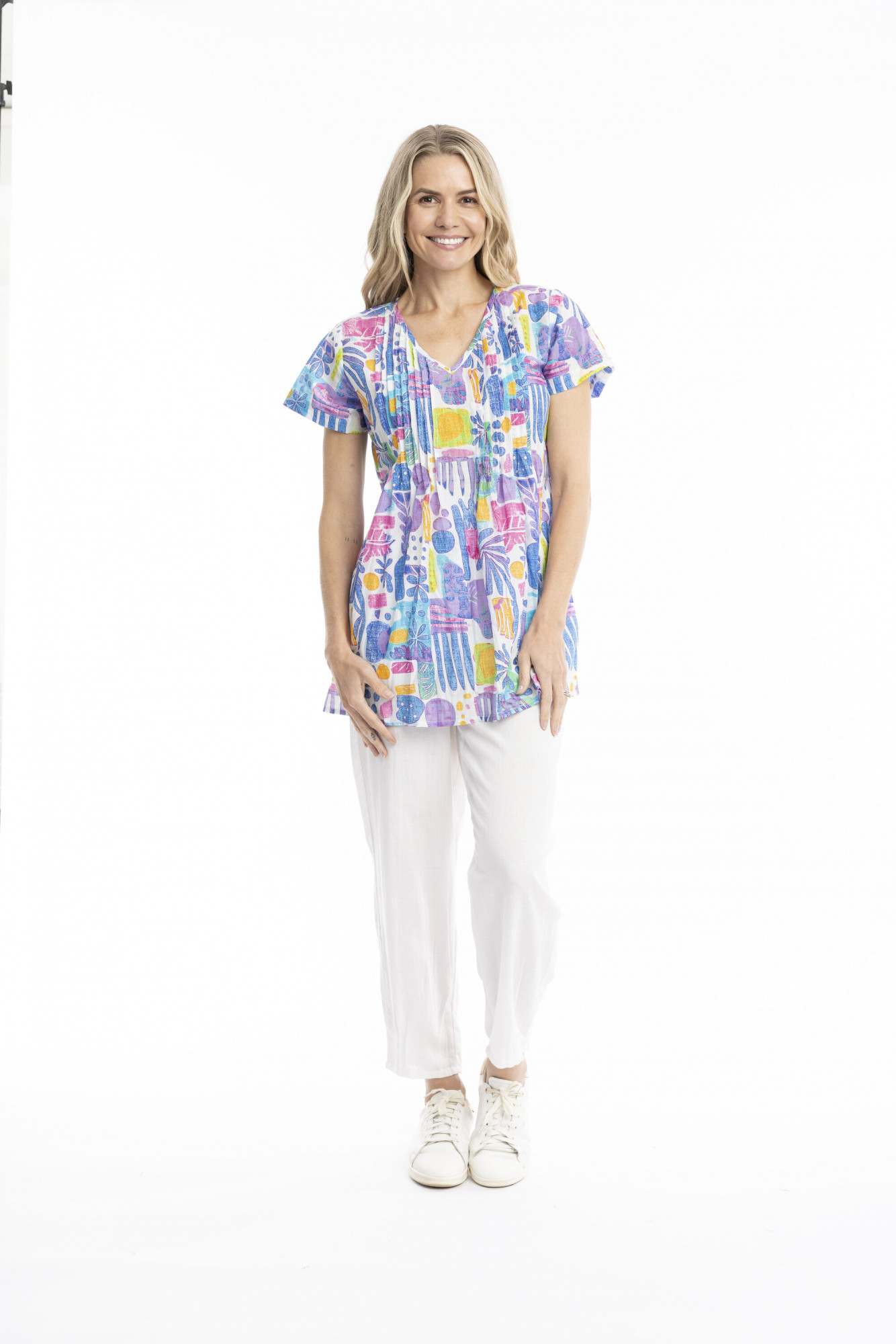 Kayla Cotton Blouse Short Sleeve