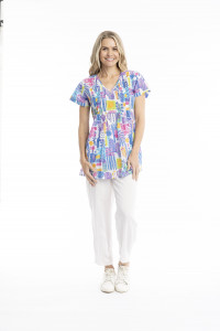 Kayla Cotton Blouse Short Sleeve