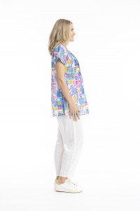 Kayla Cotton Blouse Short Sleeve
