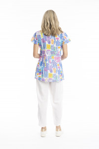 Kayla Cotton Blouse Short Sleeve