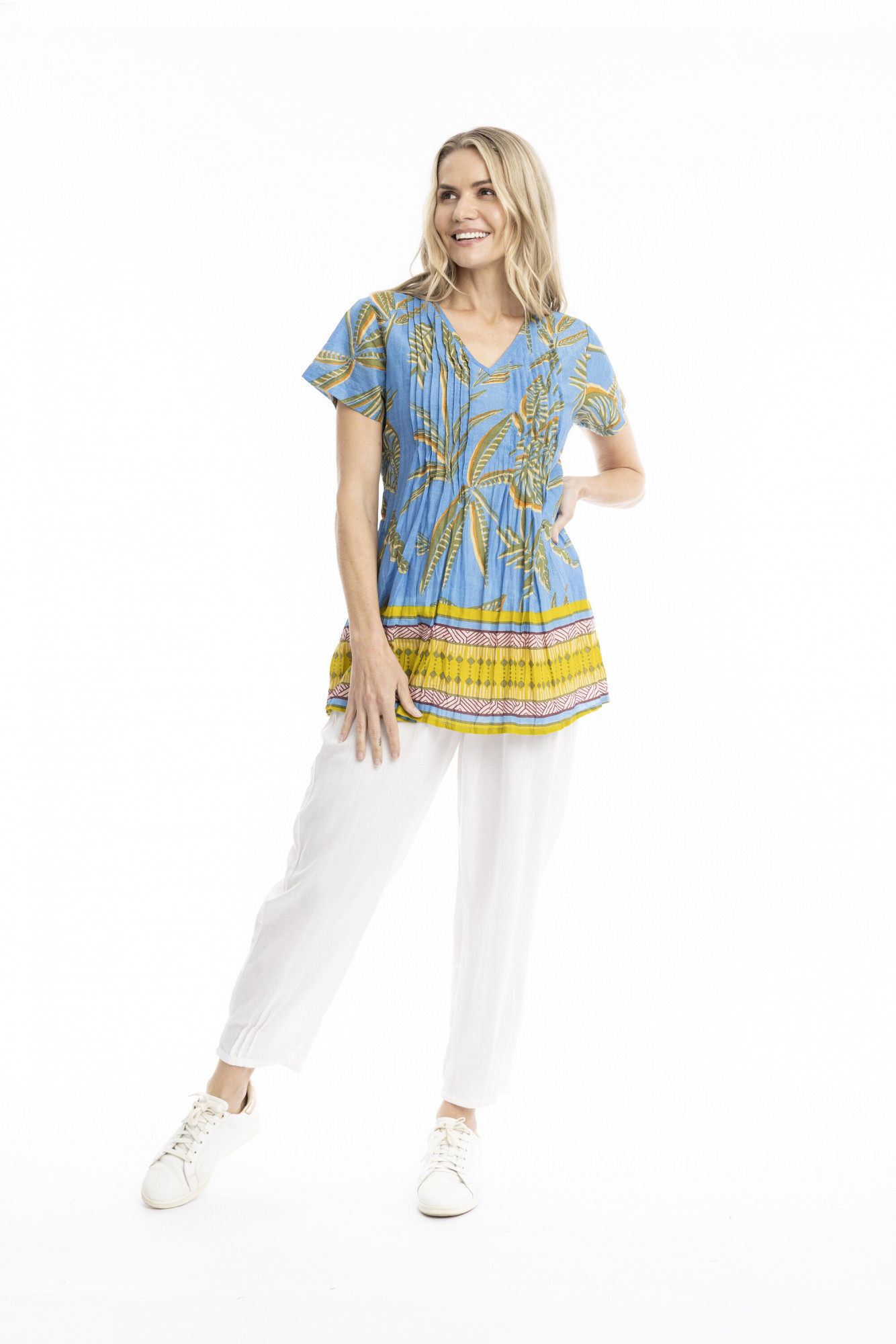 Kayla Cotton Blouse Short Sleeve