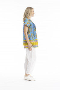 Kayla Cotton Blouse Short Sleeve