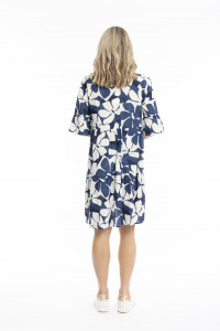 Maya Button V Neck Layer Dress