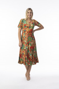 Sao Paulo Dress Godet Short Sleeve