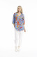 Tina V neck Pleated Top 3/4 Sleeve