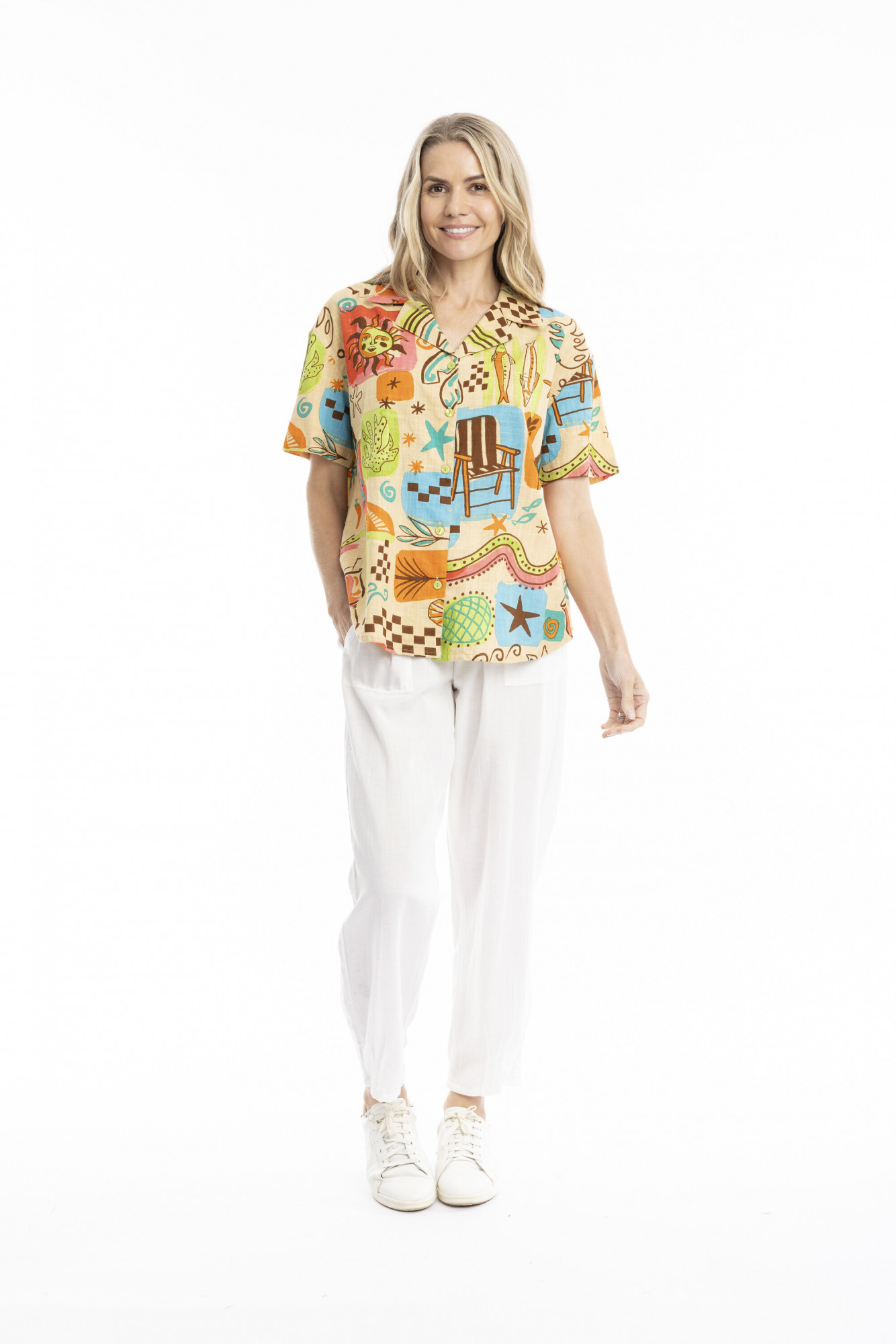Margot Collared Short Sleeve Top