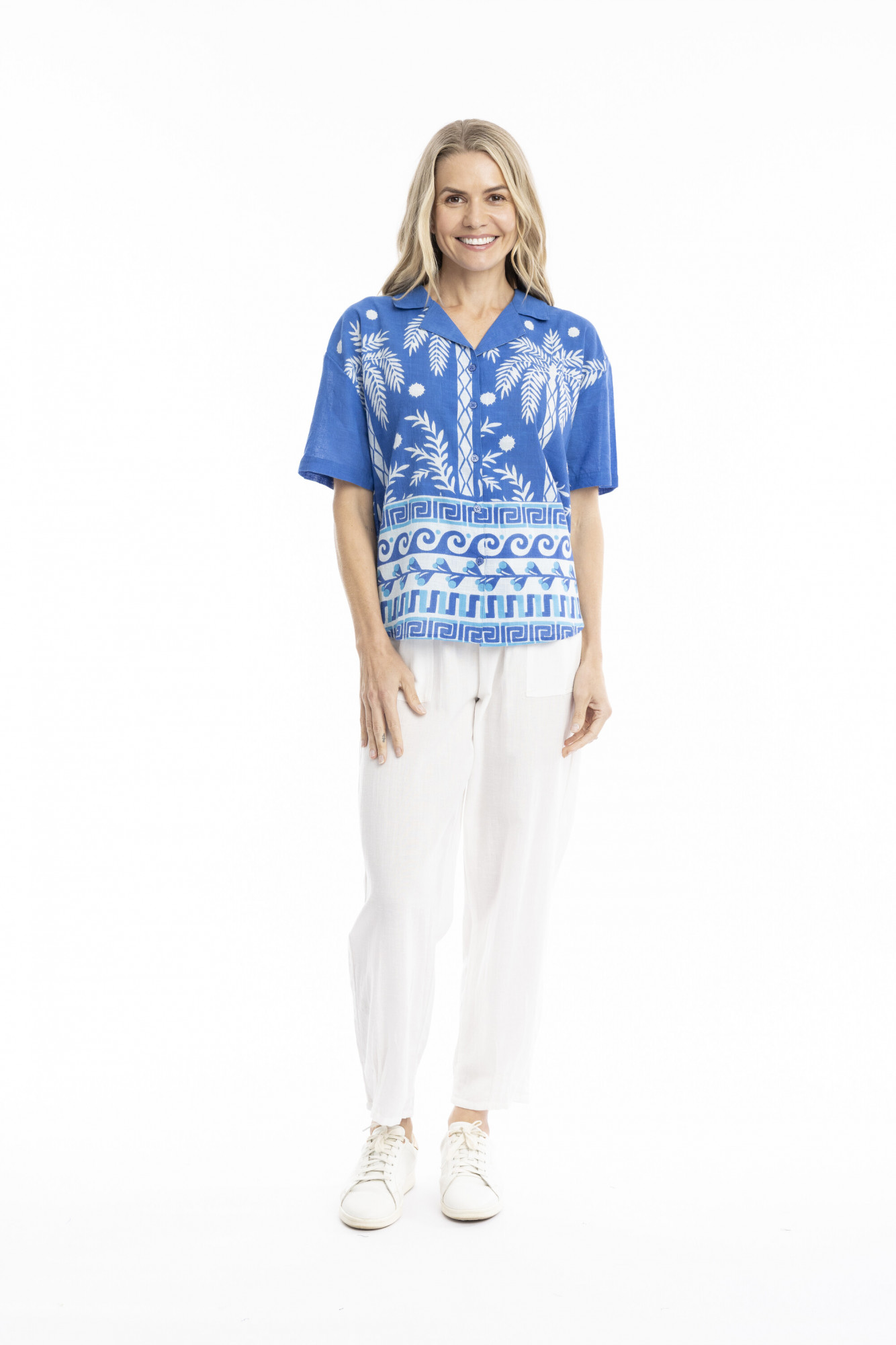 Margot Collared Short Sleeve Top