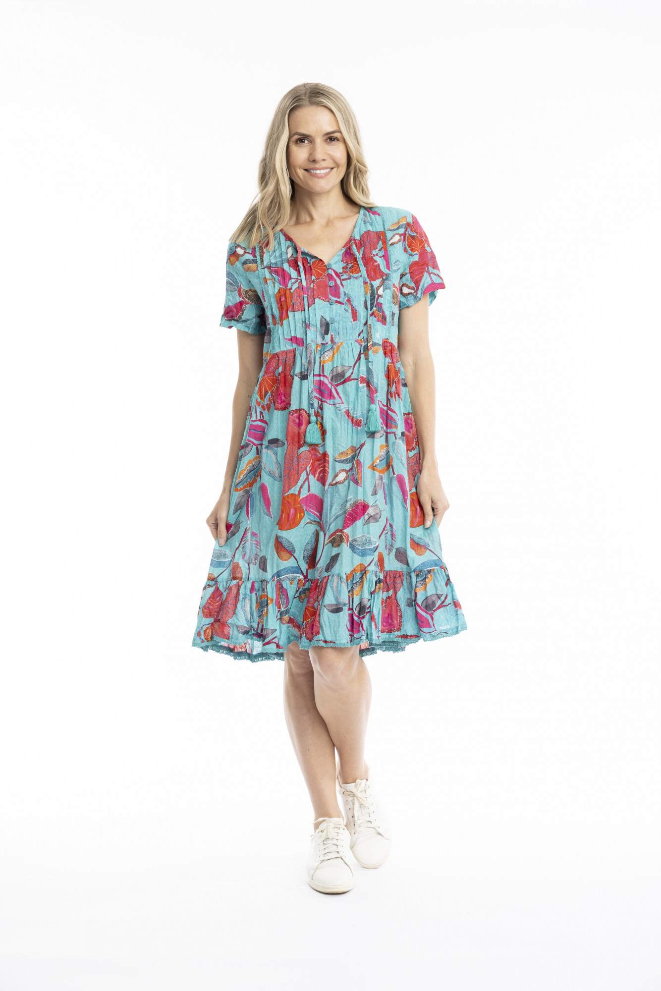 Colette V Neck Tassel Dress