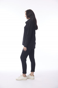 Terry Knit Sweat Shirt Zip Collar