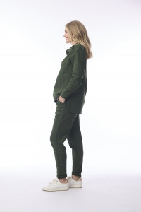 Terry Knit Sweat Shirt Zip Collar