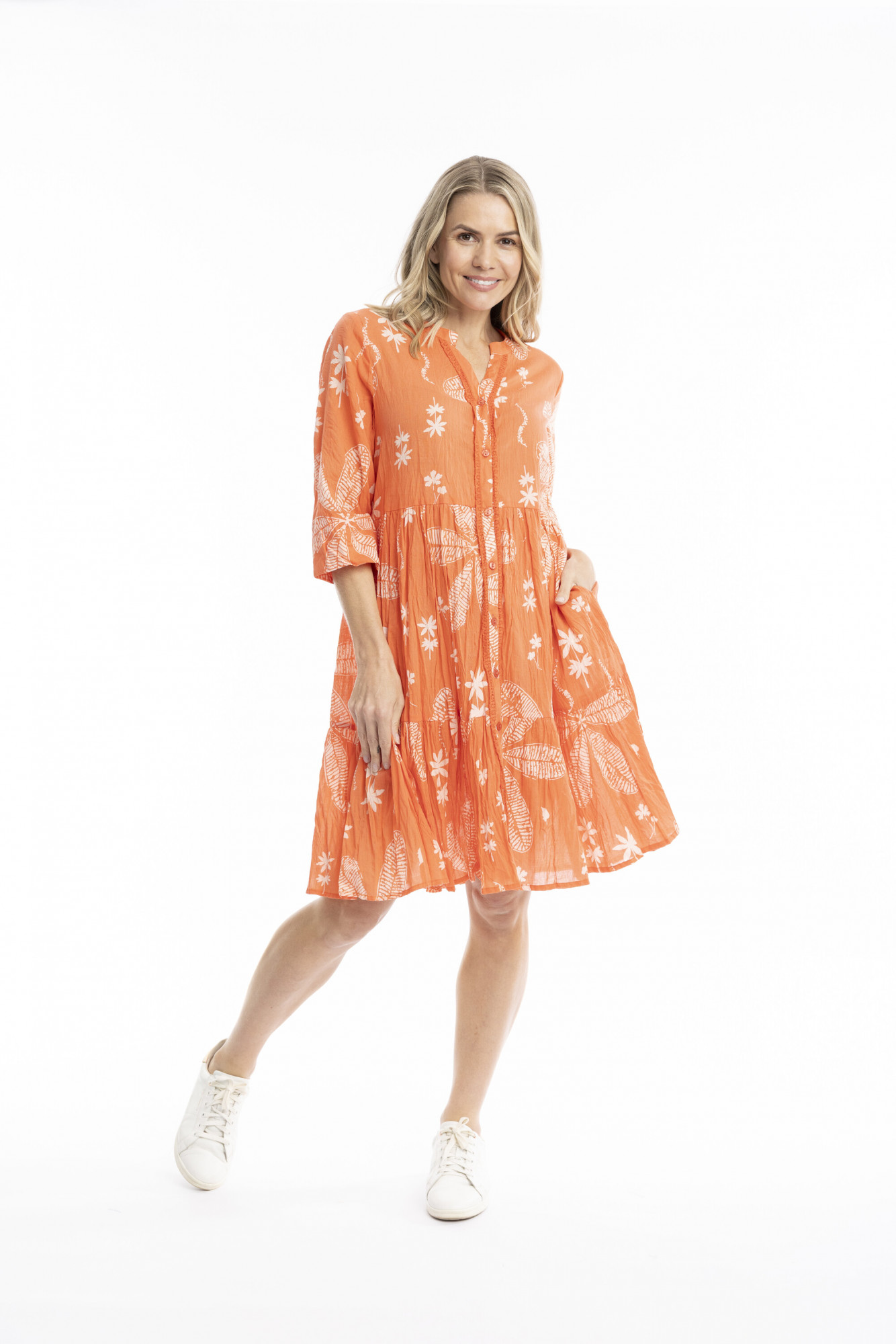 Vivian V Neck Shirt Dress