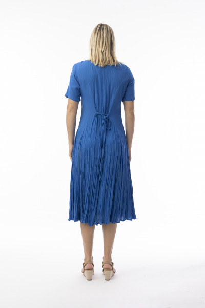 Rayon Essentials Dress Godet Short Sleeves