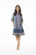 Las Cuevas Dress Collar Frill Hem
