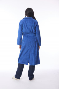 Cord Solid Trench Coat