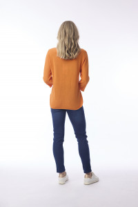 Knit Top Boat Neck 3/4 Slv