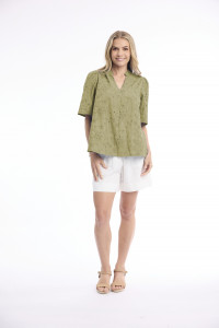 Broderie Top Short Sleeve