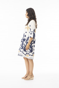 Nazca Dress Contemporary Frill Sleeve