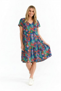 Kimberly Dress V Neck Short Sleeve