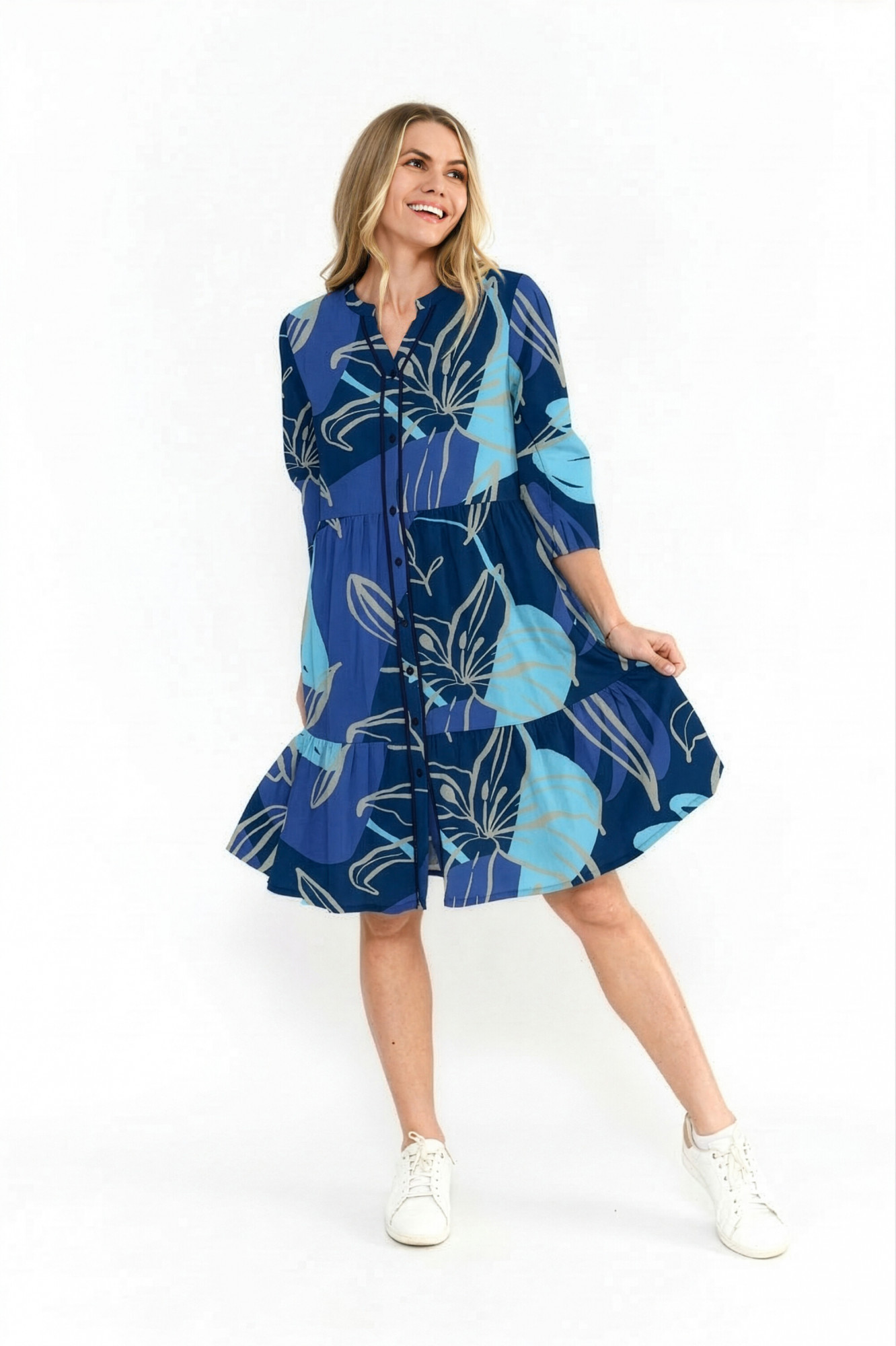 Vivian V Neck Shirt Dress