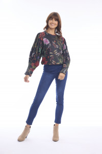 Knit Jumper Gathered Sleeve