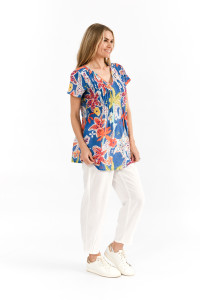 Kayla Cotton Blouse Short Sleeve