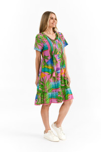Colette V Neck Tassel Dress