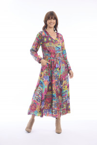 Antigua Dress Maxi Tie Waist