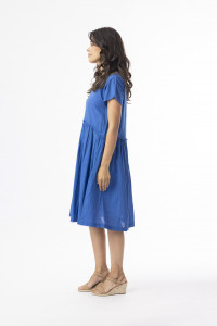 Cotton Slub Essentials Dress Gathered Waist