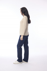 Knit Top Boat Neck Long Slv