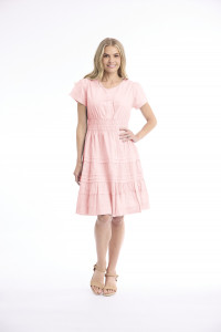 Poplin Dress Short Ruched