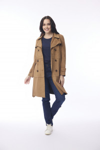 Solid Trench Coat Belted
