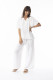 Linen Solid Top Chinese Collar wide slv