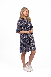 Maya Button V Neck Layer Dress