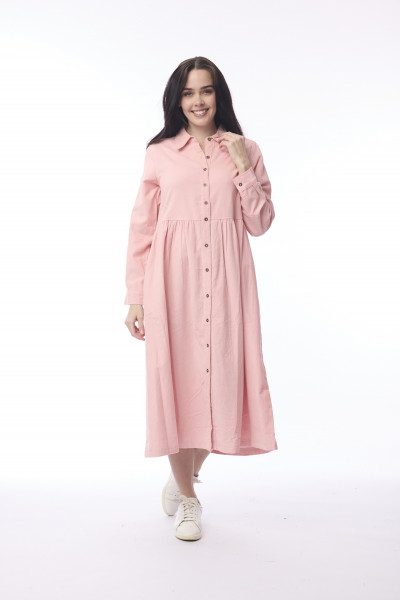 Cord Solid Dress Collar