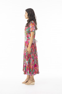 Sao Paulo Dress Godet Short Sleeve