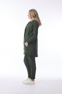 Terry Knit Sweat Shirt Hooded Long