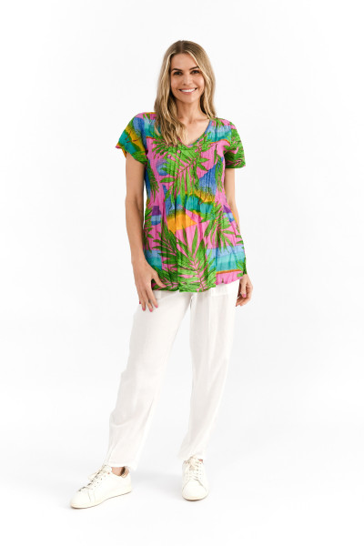 Kayla Cotton Blouse Short Sleeve