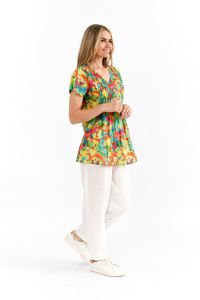 Kayla Cotton Blouse Short Sleeve