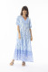 Carla Blue Dress Midi V Layers
