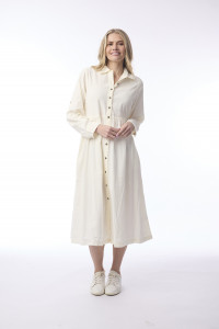 Cord Solid Dress Collar