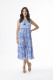 Aksharay Blue Dress Boho Sleeveless
