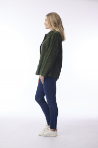 Cord Solid Shirt Jacket